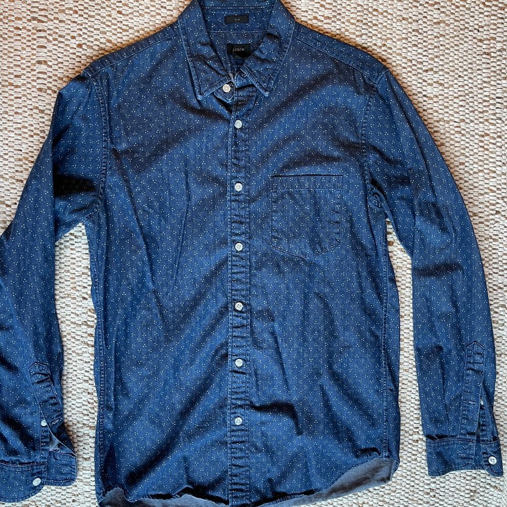 J.Crew blue button down